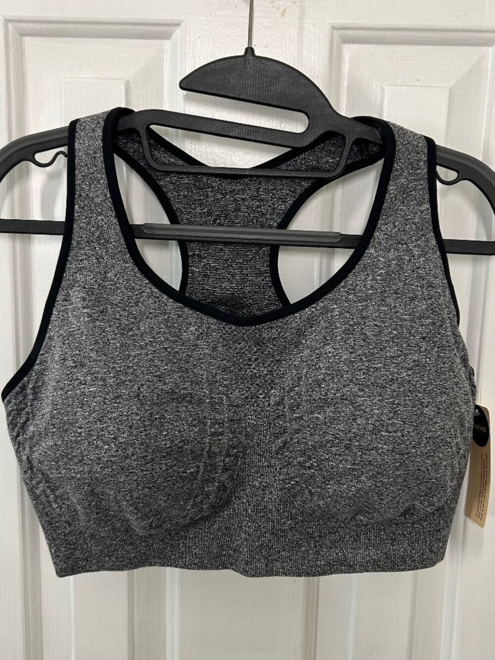 NWT Truekind Size 2XL Gray Seamless Racerback Sports Bra